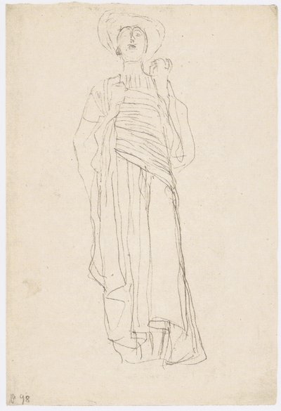 Figura femminile con toga (studio per "Giustizia") da Gustav Klimt